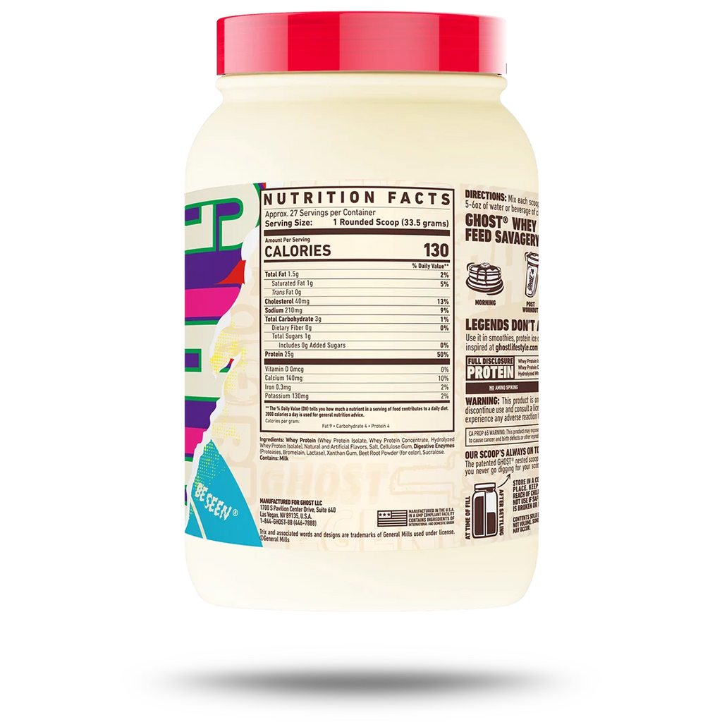 Ghost Whey Gluten Free 2 Lbs 26 Serv Informacion nutricional