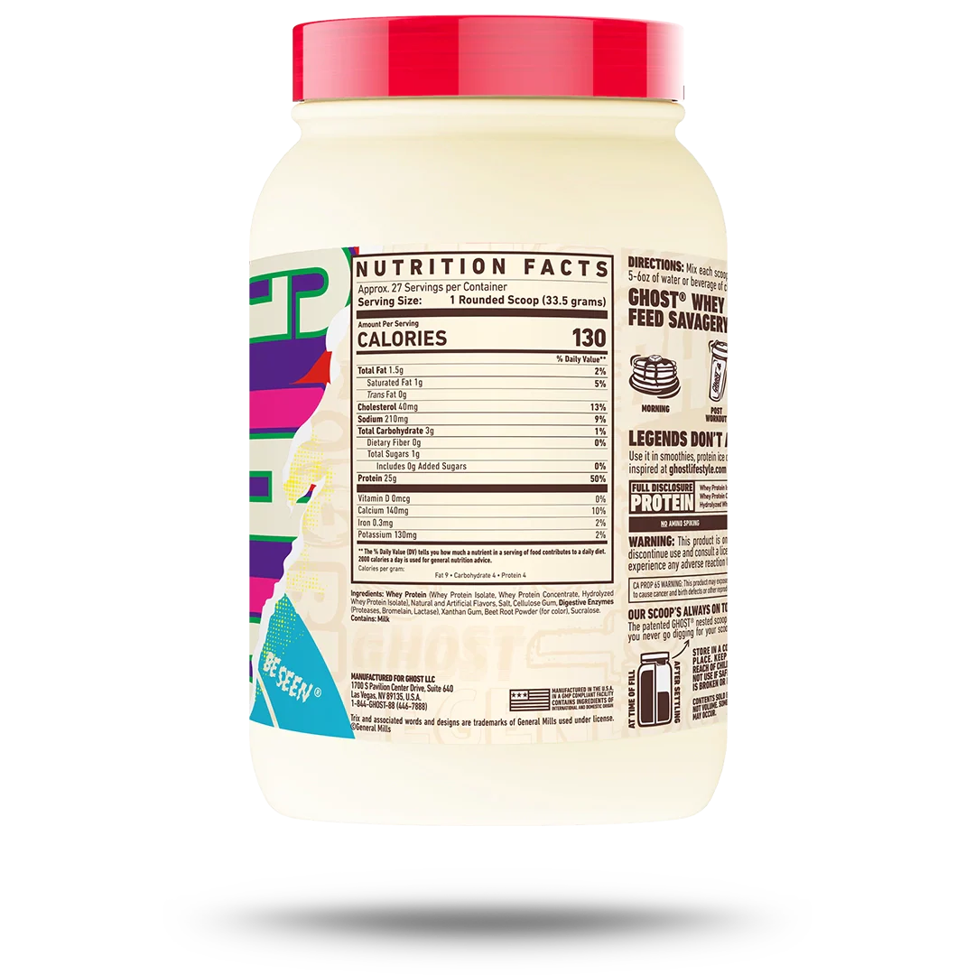 Ghost Whey Gluten Free 2 Lbs 26 Serv Informacion nutricional