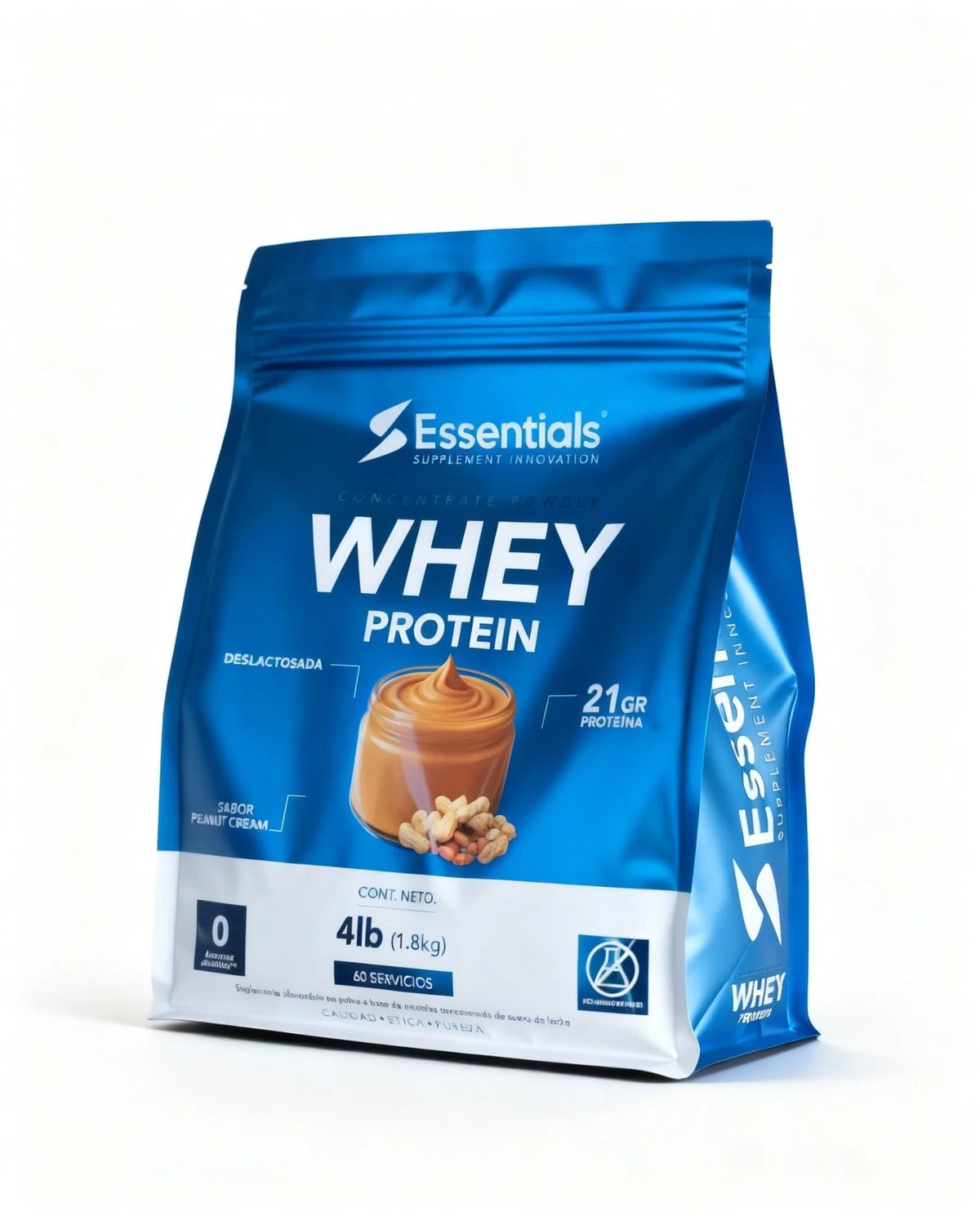 Essentials Whey Protein 4 Lbs 60 Servicios Peanut cream