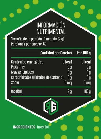 Red Gold Inositol 120Gr Informacion nutricional