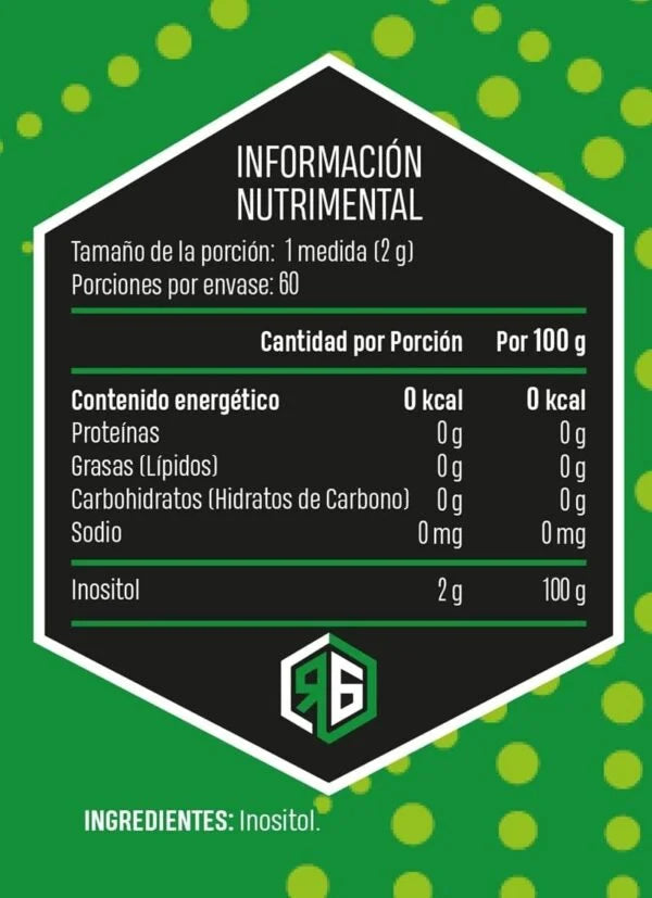 Red Gold Inositol 120Gr Informacion nutricional