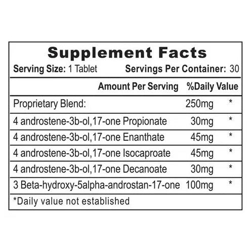 Hi Tech Sustanon 250 Cyclosome Delivery 30 tabletas Informacion nutricional