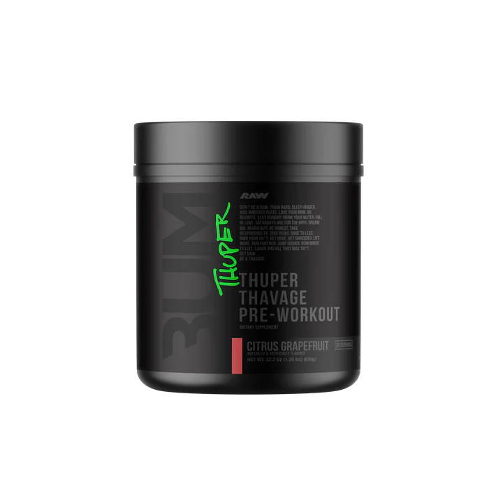 Raw Nutrition Bum Thuper Thavage Pre Entreno 20 Servicios citrus grapefruit
