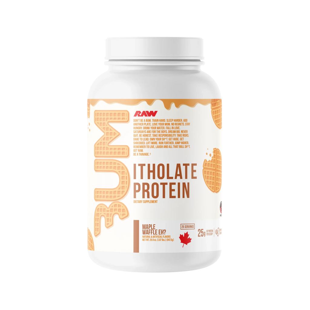 Raw Nutrition Proteina Bum Itholate Protein 1.9 Lbs 25 Servicios mapple waffle