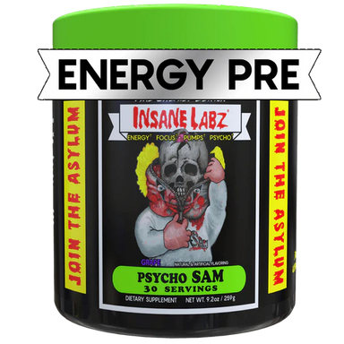 Insane Labz Psycho Sam Pre Entreno 261g 30 servicios grape