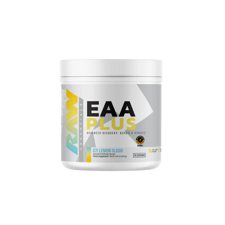 Raw Nutrition Essentials EAA Plus 30 Servicios. Aminoácidos e Hidratación Icy Lemon Slush