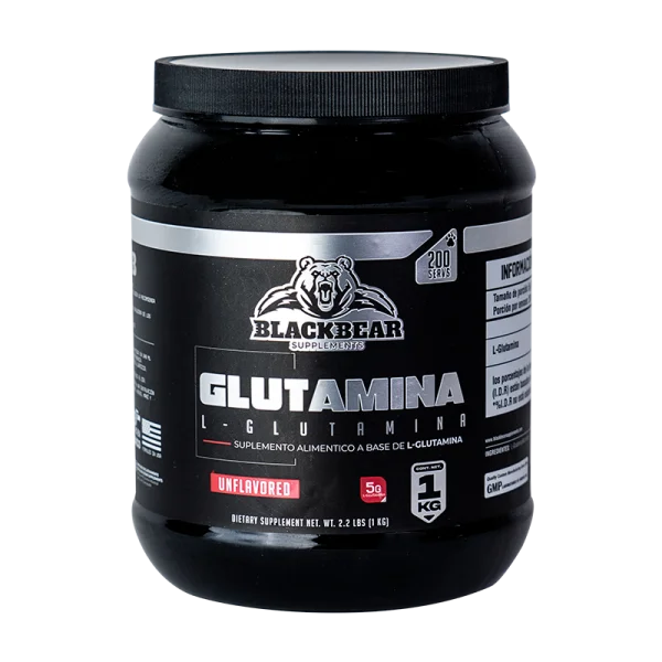 BlackBear Glutamina 1 Kg 200 Servicios