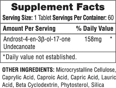 Hi Tech Andriol 60 Tabletas informacion nutricional