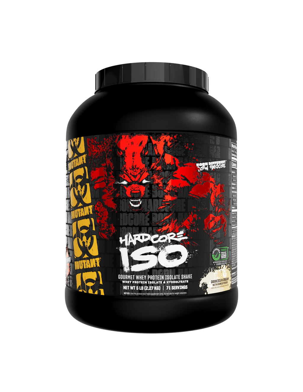 Mutant Proteina Iso Hardcore 5 libras 71 servicios Cookies & Cream