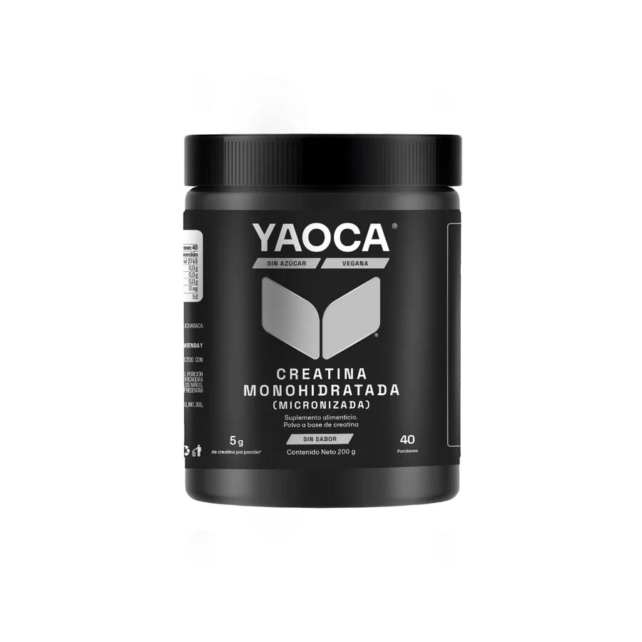 YAOCA Creatina Monohidratada 200gr 40 Servicios Sin Sabor