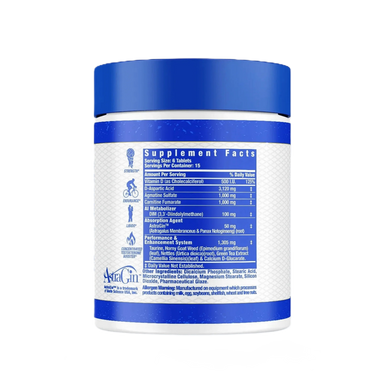 Ronnie Coleman King Test 8x 90 Tabletas informacion nutricional