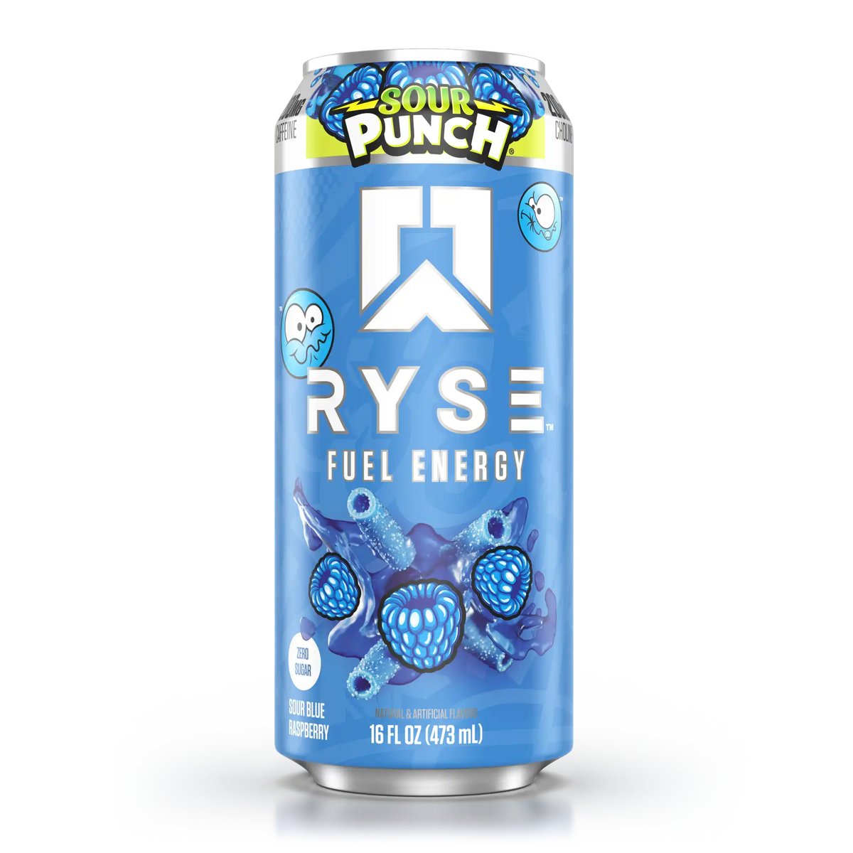 Ryse Fuel Energy Drink 12 Pack Sour Punch blue raspberry