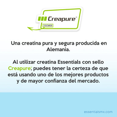 Essentials Creatina Sello Creapure 300 Gr 60 Servicios informacion nutricional 2