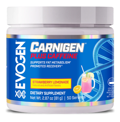 Evogen Carnigen Plus Caffeine 50 Servicios Fresa Limonada