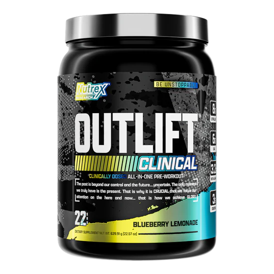 Nutrex Pre Entreno Outlift Clinical 22 Servicios Blueberry lemonade