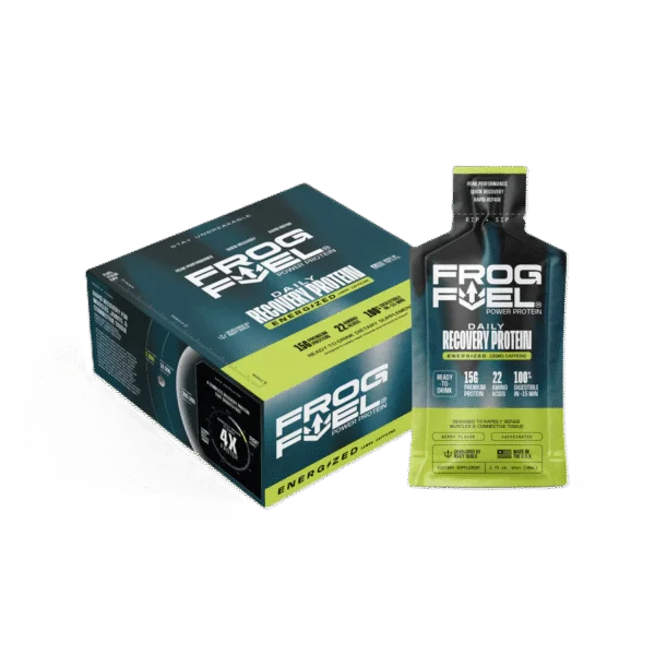 Frog Fuel Power Energized Caffeinated Collagen Protein Drink 24 shots Berry Flavor Portada 2