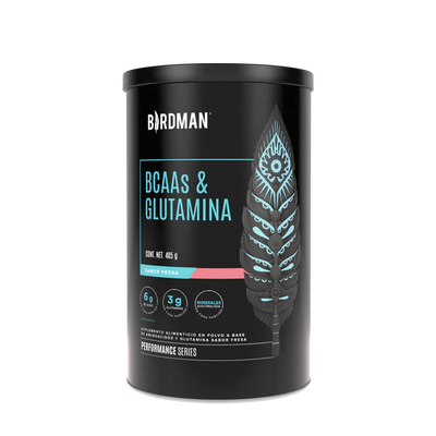Birdman Bcaa + Glutamina + Electrolitos 405gr 30 Porciones fresa