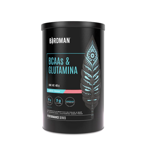 Birdman Bcaa + Glutamina + Electrolitos 405gr 30 Porciones fresa