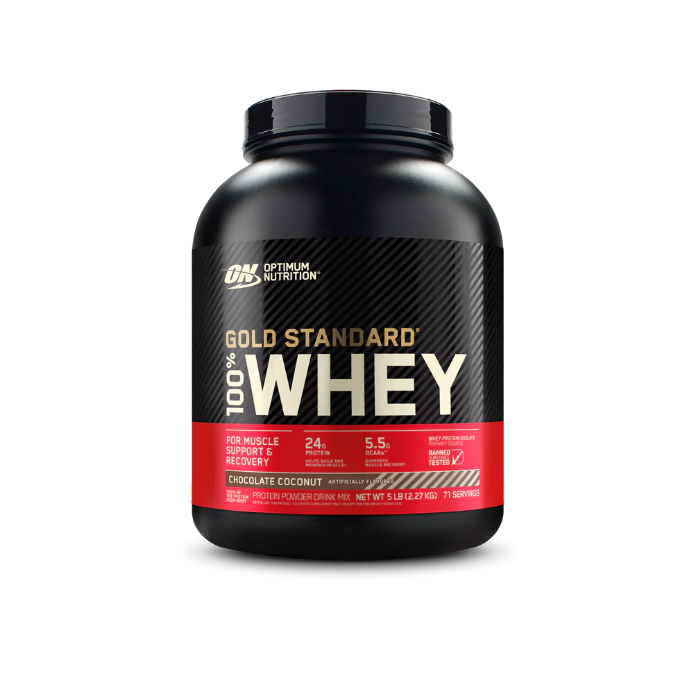 Optimum Nutrition Proteina Gold Standard 100% Whey 5 libras Chocolate Coco
