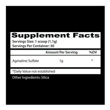 Insane Labz Agmatine Sulfate 30 Servicios informacion nutricional