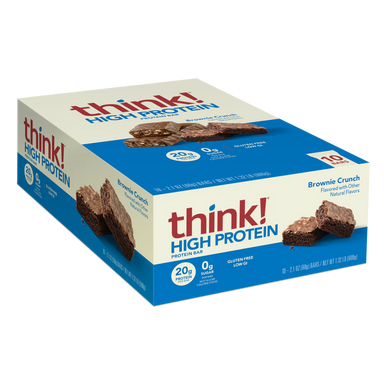 Think! High Protein 10 Barras de Proteina Brownie Crunch Portada