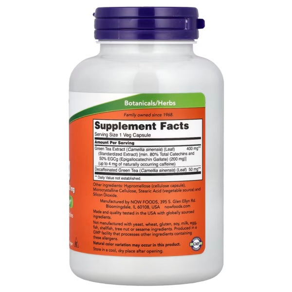 Now Foods EGCG 180 Veg Cap Informacion nutricional