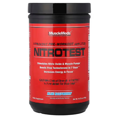 Musclemeds Pre Entreno Nitrotest 30 Servicios mora azul