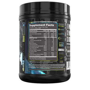 Ryse Godzilla Pre Entreno 40/20 Servicios Ryse Godzilla Pre Entreno 4020 Servicios informacion nutricional