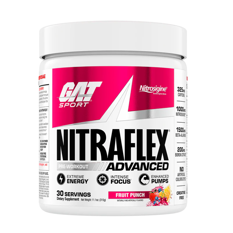 GAT Sport Nitraflex Advance Pre Entreno 30 Servicios fruit punch