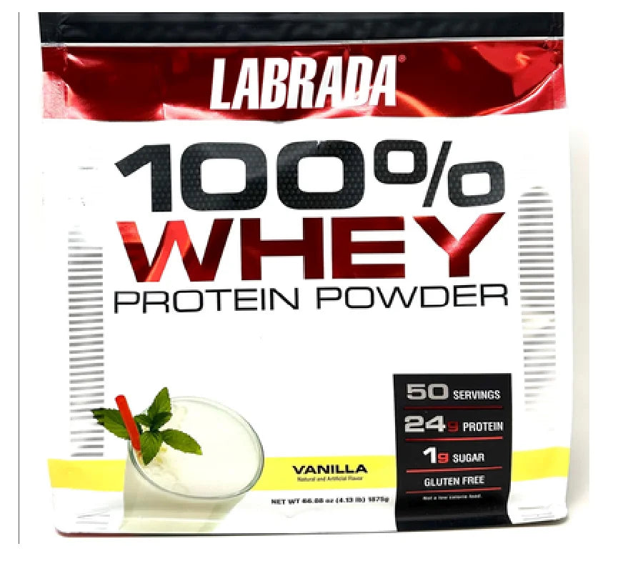Labrada Proteina 100% Whey 4 Libras 50 Servicios vainilla
