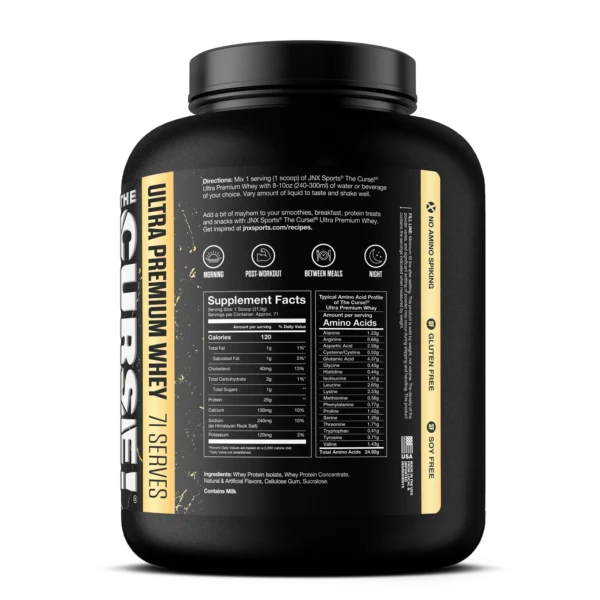 JNX Sports The Curse Proteina Whey 5Lbs 67 Servicios Informacion nutricional