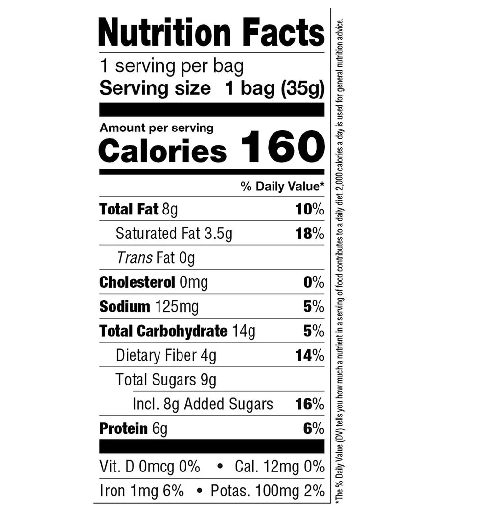 Lenny & Larry's Galletas Crunchy 35 G - Caja Con 12 Galletas informacion nutricional