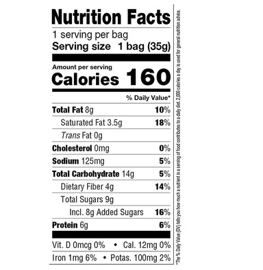 Lenny & Larry's Galletas Crunchy 35 G - Caja Con 12 Galletas informacion nutricional