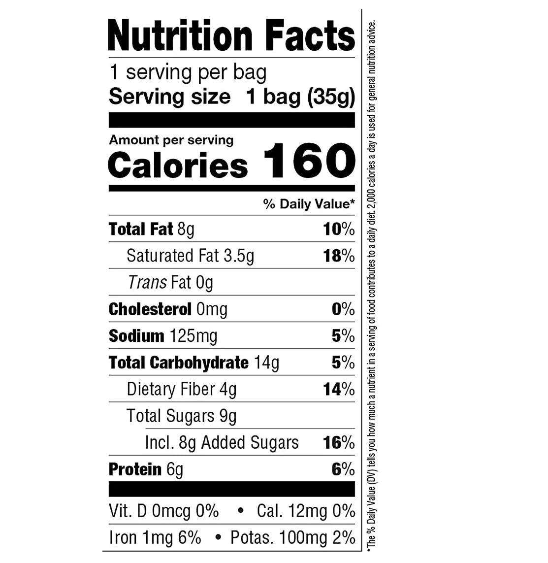 Lenny & Larry's Galletas Crunchy 35 G - Caja Con 12 Galletas informacion nutricional