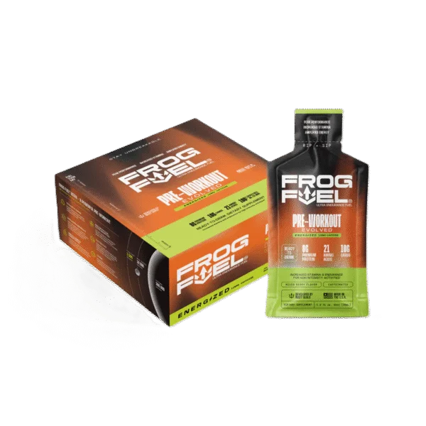 Frog Fuel Ultra Energized Pre-Workout Caffeine 24 shots Mixed Berry Portada 2