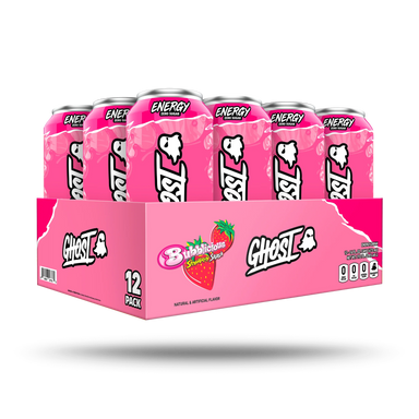 Ghost Energy Drink 16Oz 12 Pack Bubblicious Strawberry
