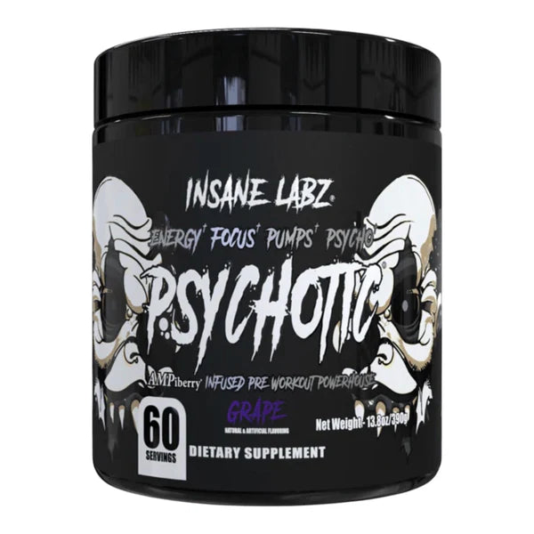 Insane Labz Psychotic Black Pre Entreno 60 Servicios Grape