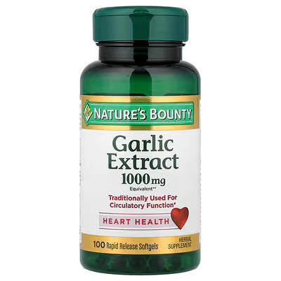 Nature's Bounty Garlic Extract 1000mg 100 capsulas