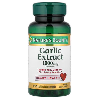 Nature's Bounty Garlic Extract 1000mg 100 capsulas