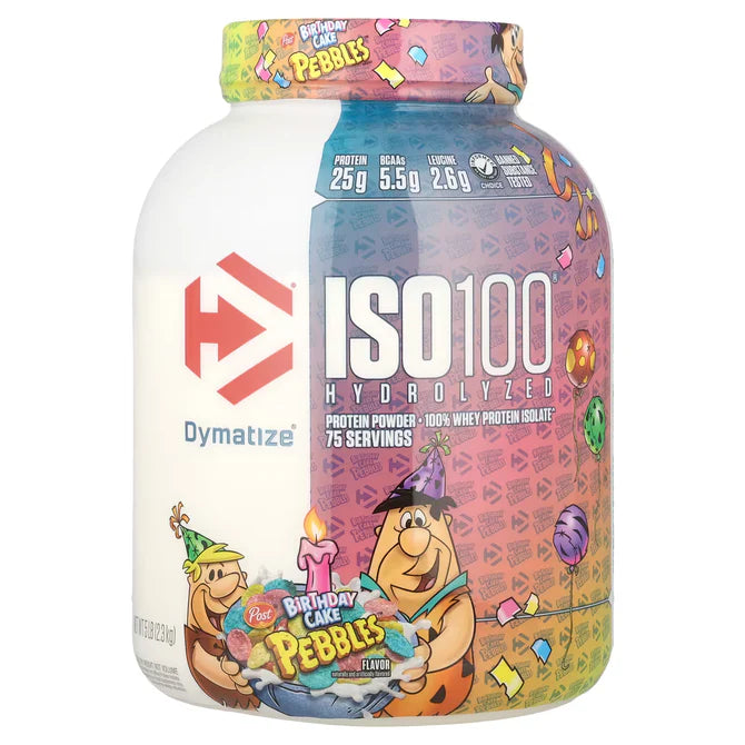 Dymatize Proteina ISO 100 5 Lbs 70 Servicios Birthday Cake Pebbles