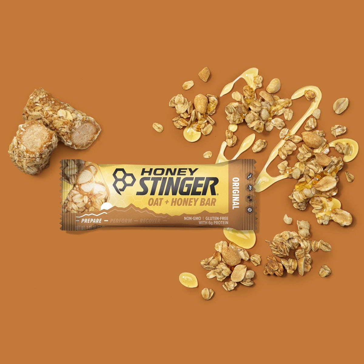Honey Stinger Barra De Proteina 12 pz avena y miel Portada 2
