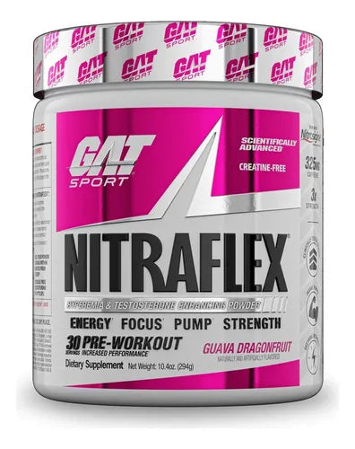 GAT Sport Nitraflex Advance Pre Entreno 30 Servicios dragon fruit