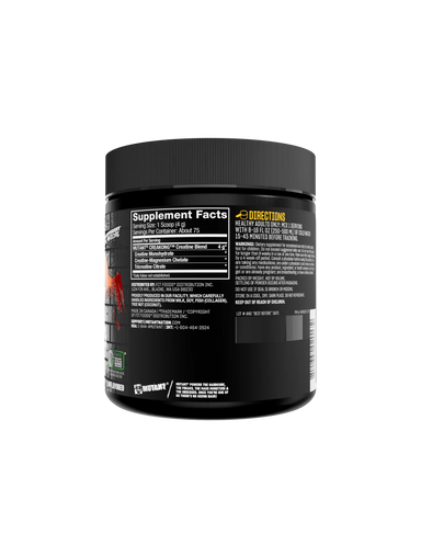 Mutant Creakong 300g 75 servicios Informacion Nutricional