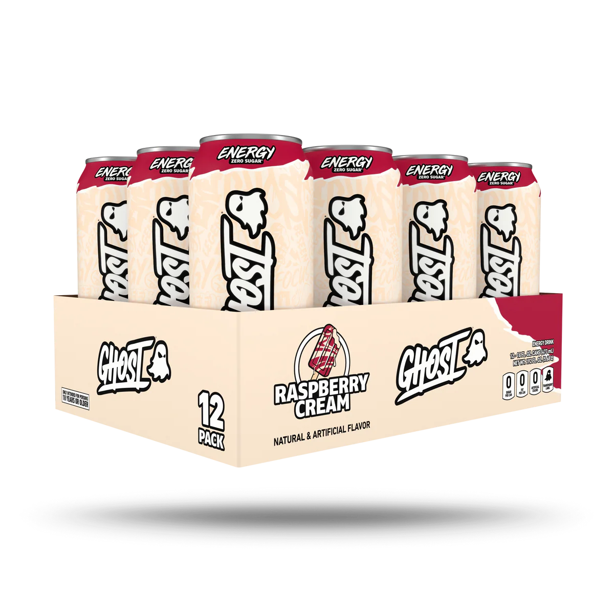 Ghost Energy Drink 16Oz 12 Pack Raspberry cream