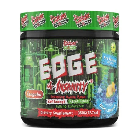 Psycho Pharma Edge Of Insanity Pre Entreno 25/50 Servicios Blue Lemonade Portada