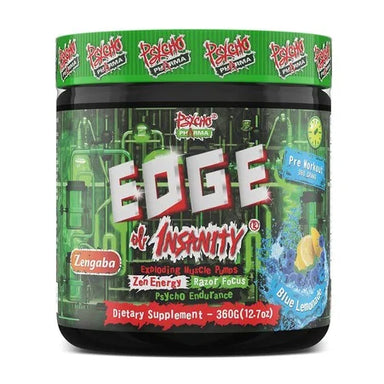 Psycho Pharma Edge Of Insanity Pre Entreno 25/50 Servicios Blue Lemonade Portada