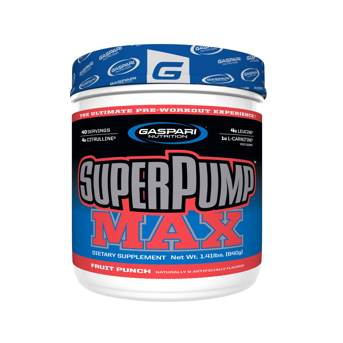 Gaspari Nutrition Super Pump Max 40 Servicios ponche de frutas