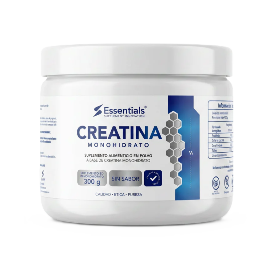 ESSENTIAL CREATINA MONOHIDRATADA 300GR 60 SERV