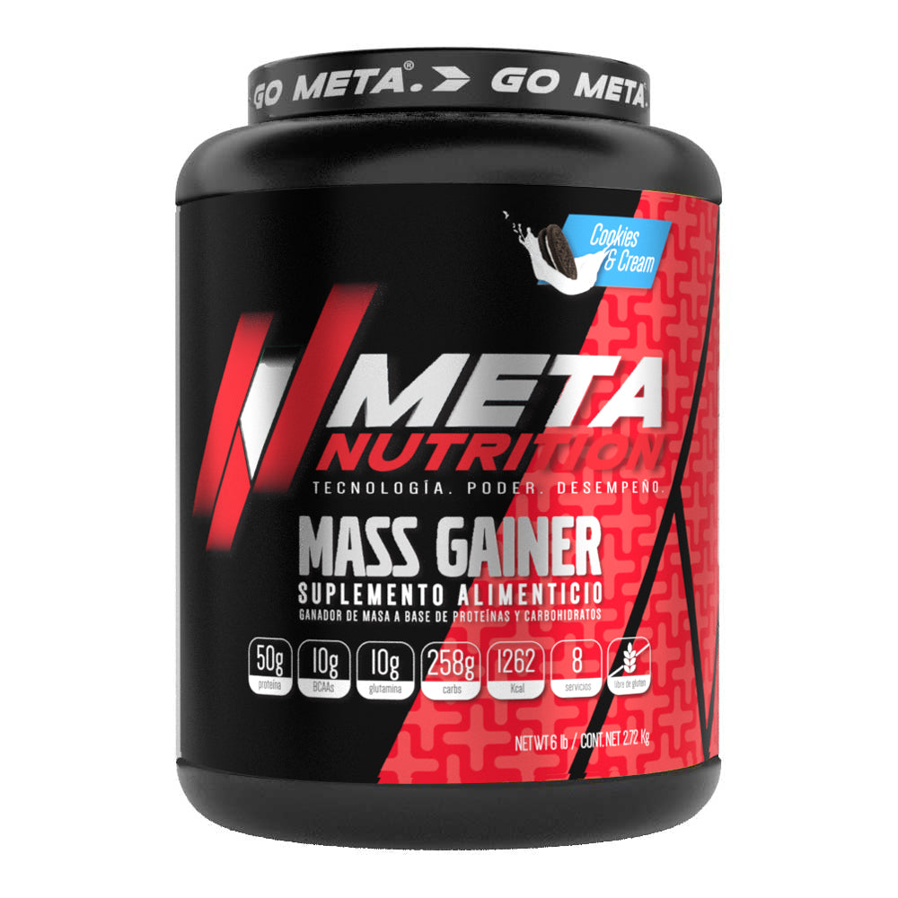 Meta Nutrition Proteina Mass Gainer 6 libras Cookies-and-cream