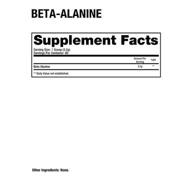 Dragon Pharma Beta Alanina 60 Servicios Informacion nutricional